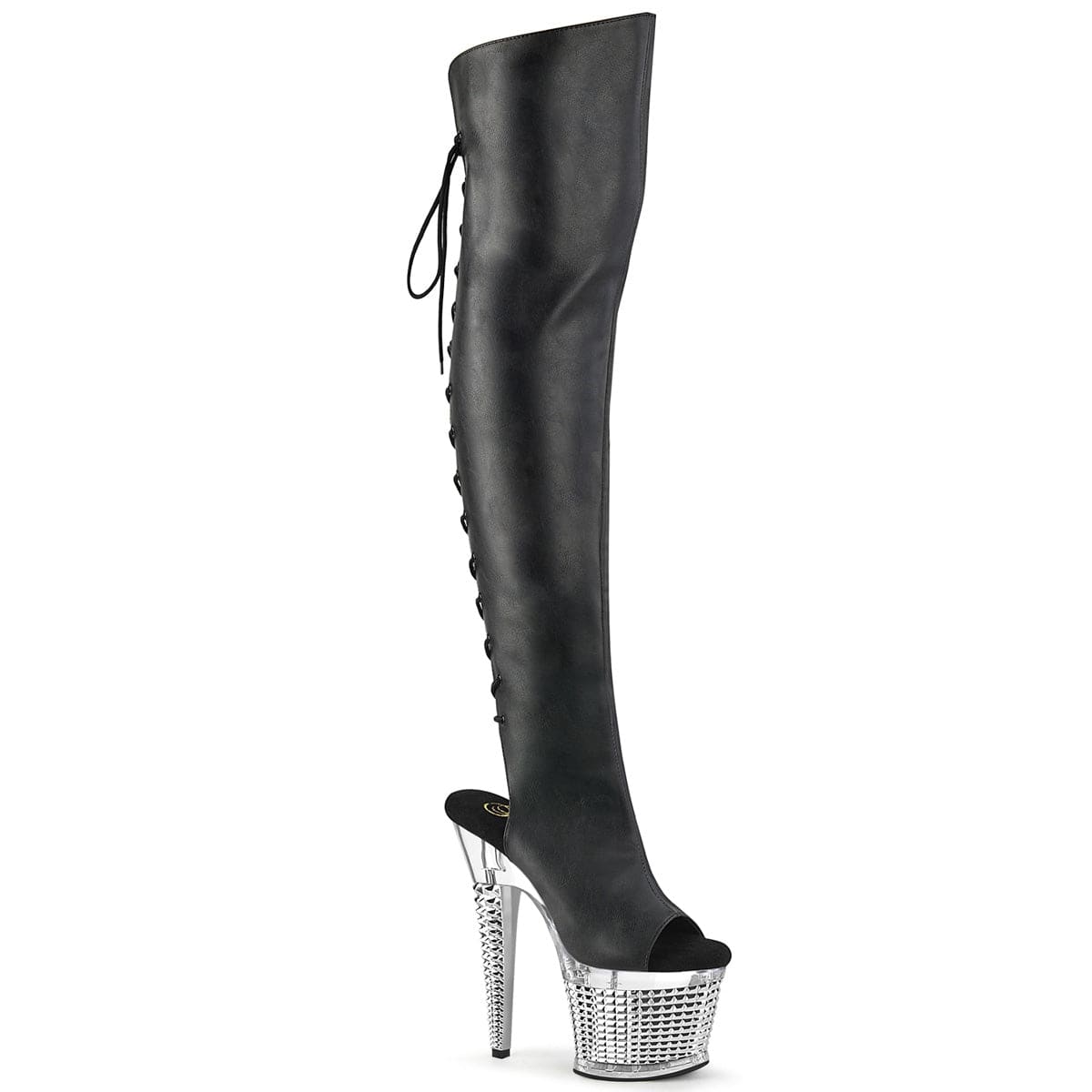 Chrome thigh shop high boots