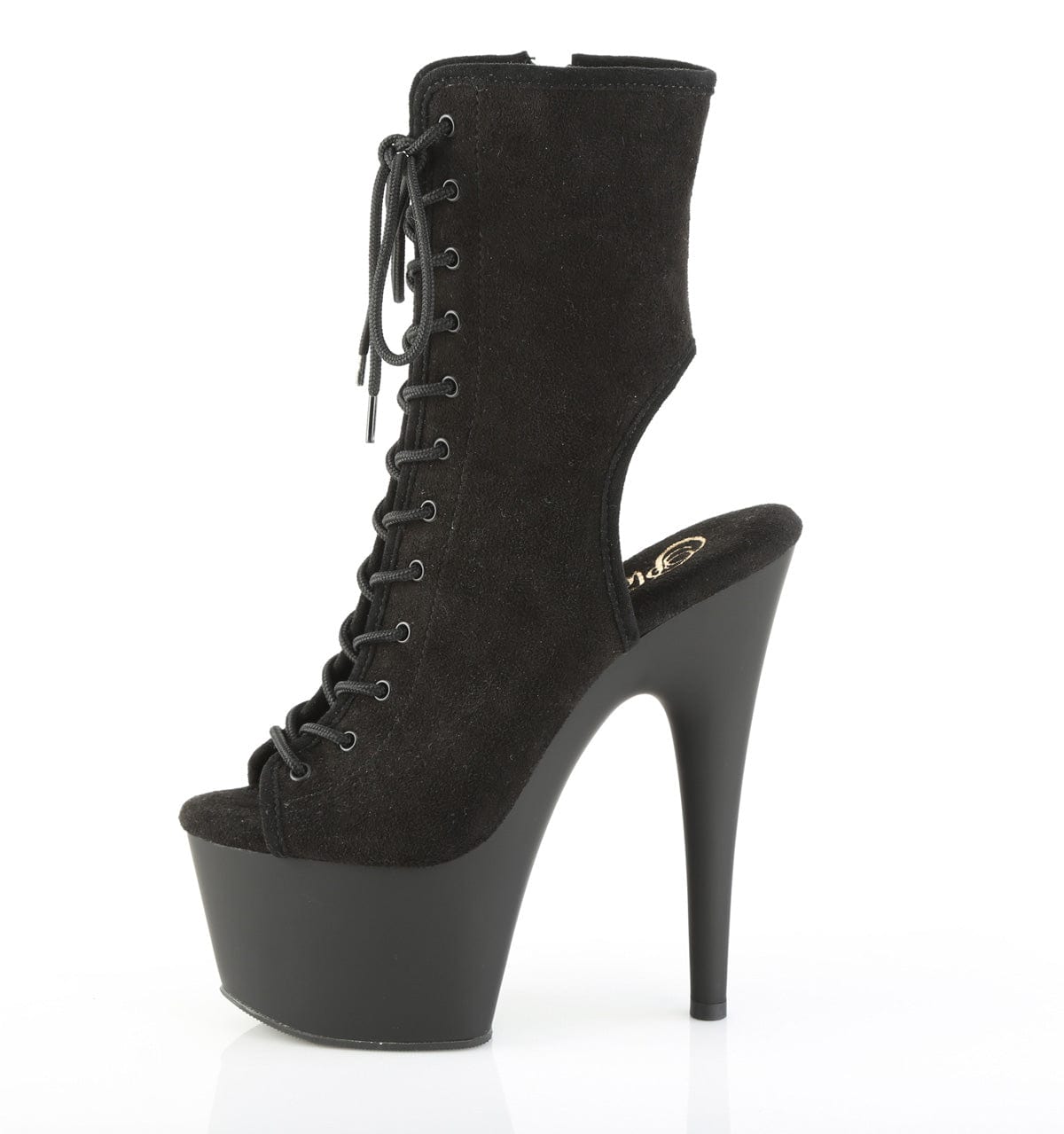 ADORE-1016 Platform Shoes Black Faux Suede/Black Matte