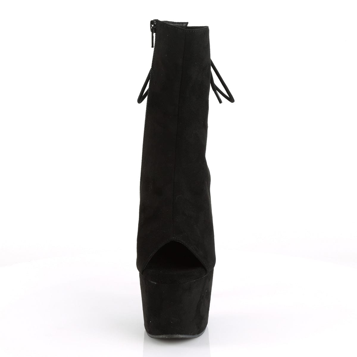 ADORE-1018FS Black Faux Suede/Black Suede