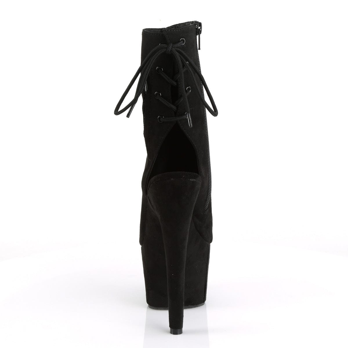 ADORE-1018FS Black Faux Suede/Black Suede