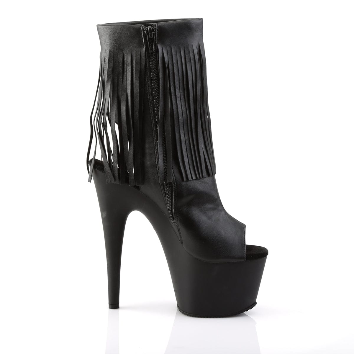 ADORE-1019 Black Faux Leather/Black Matte