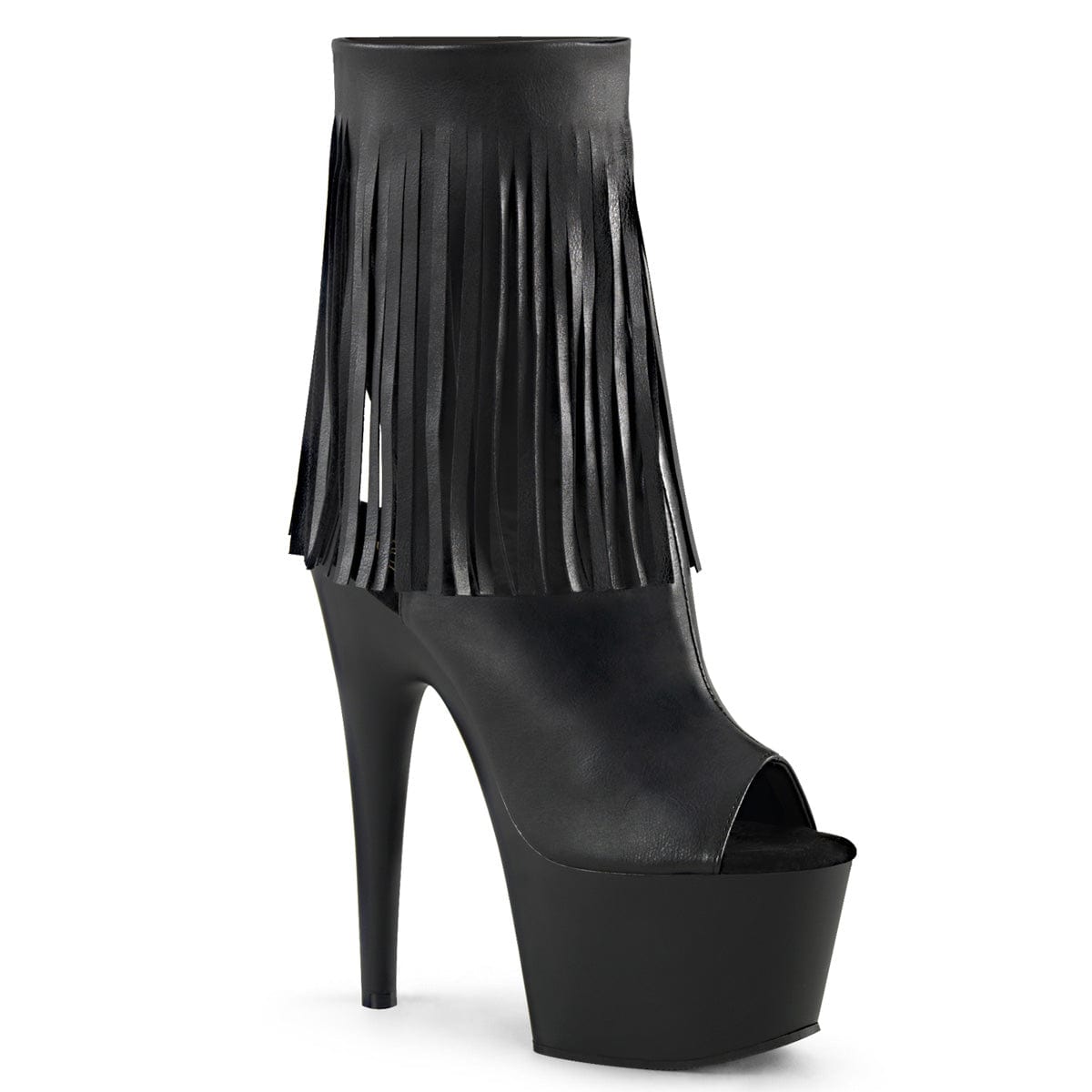 ADORE-1019 Black Faux Leather/Black Matte