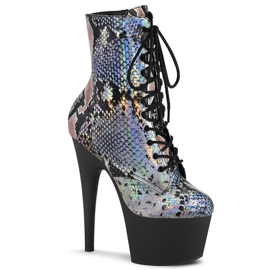 ADORE-1020SP Silver Hologram Snake Print/Black Matte