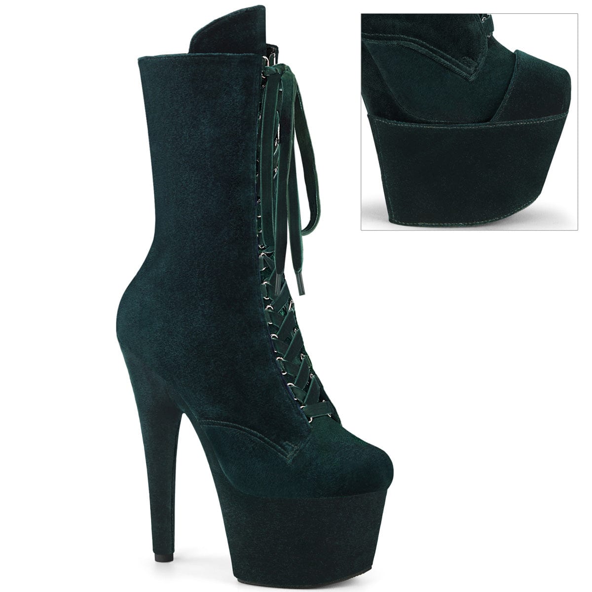 ADORE-1045VEL Emerald Green Velvet/Emerald Green Velvet Pleaser US Size (Women's): 5