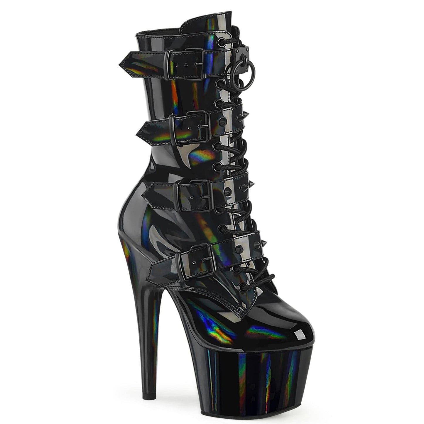 ADORE-1046 Black Hologram Patent/Matching Pleaser US Size (Women's): 5