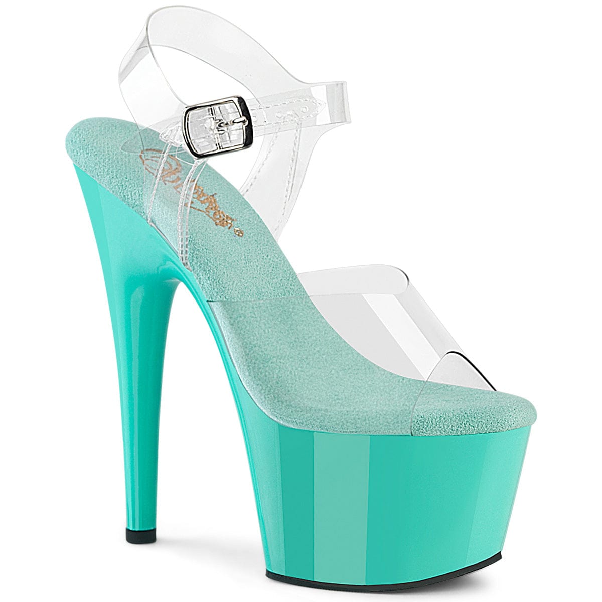 ADORE-708 Platform Shoes Clear/Aqua