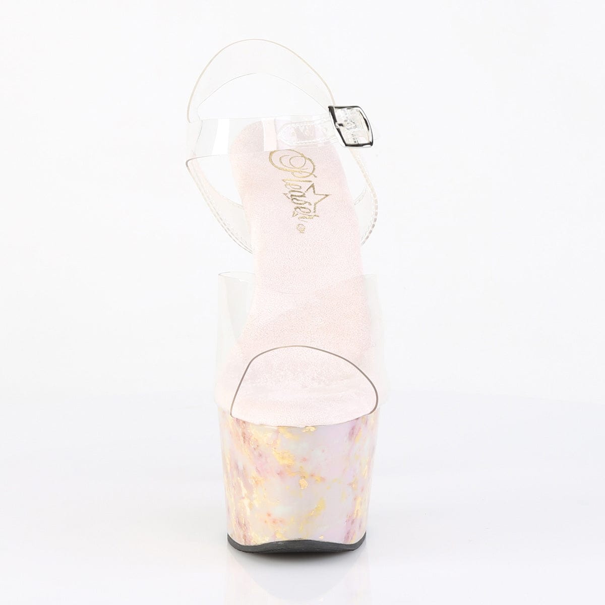 ADORE-708MB Clear/Blush-Gold Marble