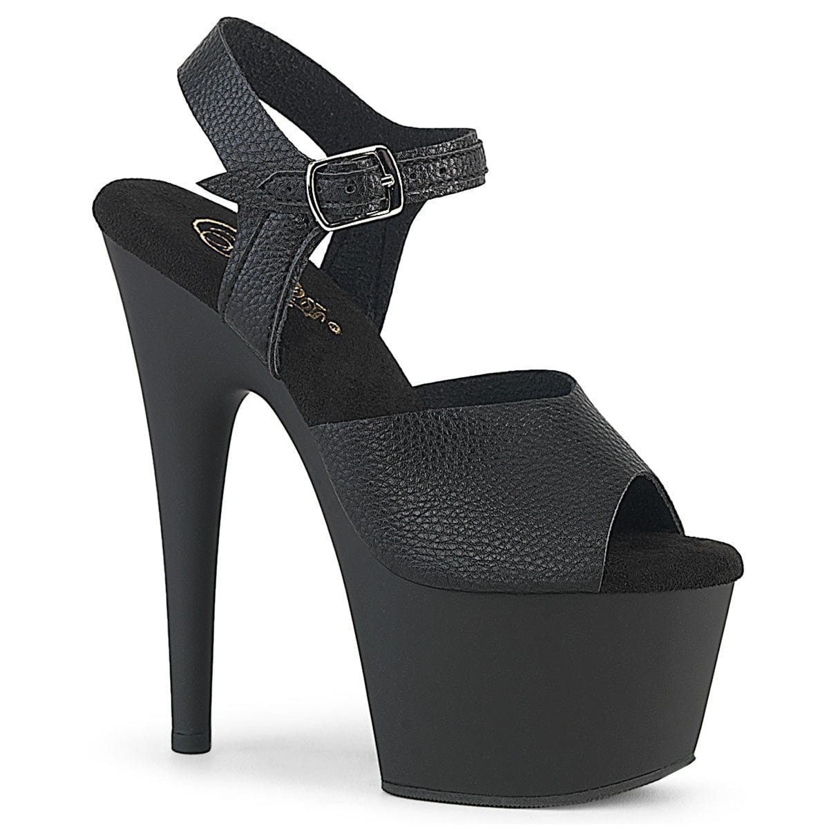 ADORE-708UL Platform Shoes Black Faux Leather/Black Matte