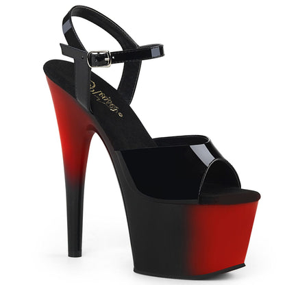 ADORE-709BR Black Patent/Red-Black Platform Sandal Pleaser US Size (Women's): 5