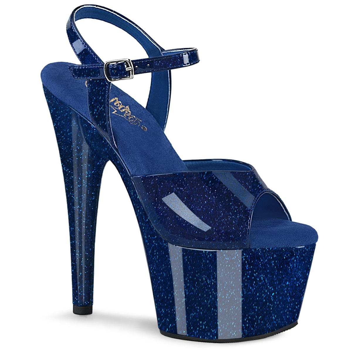 ADORE-709GP Navy Blue Glitter Patent/M Pleaser US Size (Women's): 5