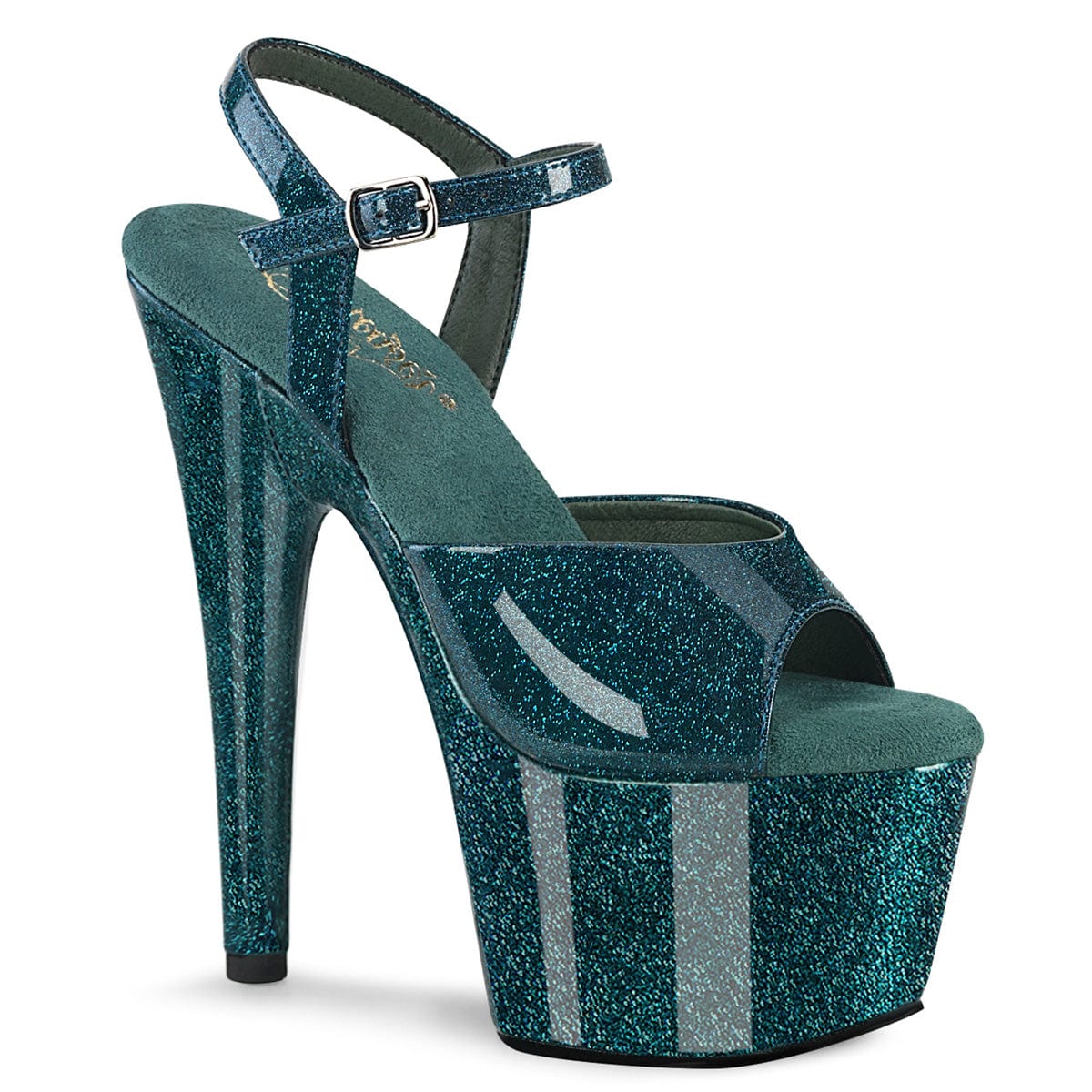 ADORE-709GP Teal Glitter Patent/M Pleaser US Size (Women's): 5