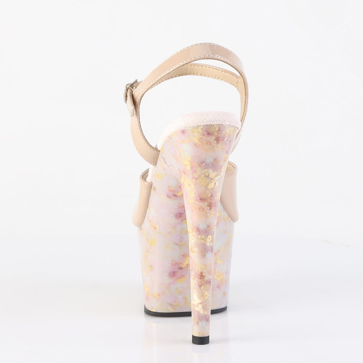 ADORE-709MB Nude Patent/Blush-Gold Marble