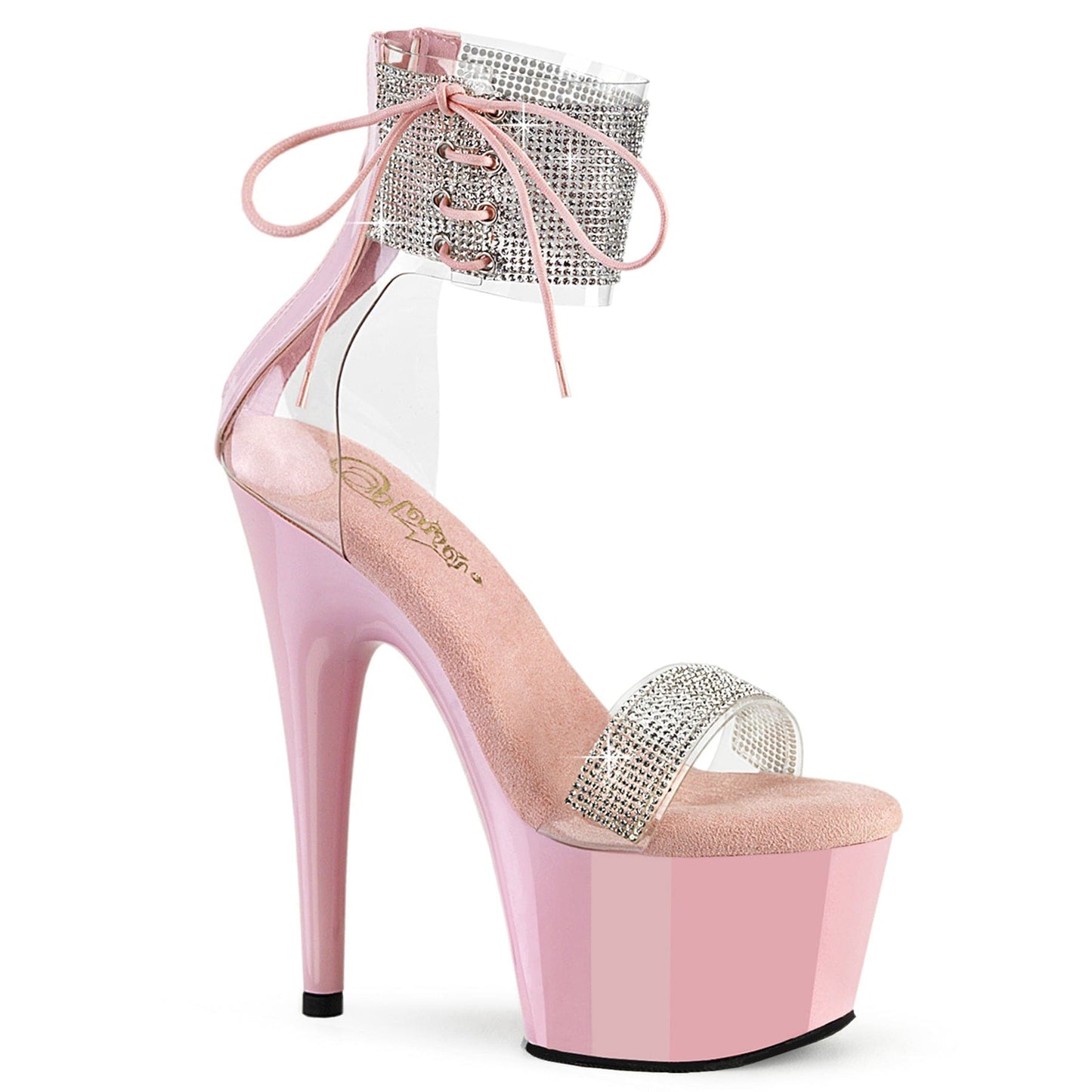 ADORE-727RS Clear-Baby Pink/Baby Pink Pleaser US Size (Women's): 5