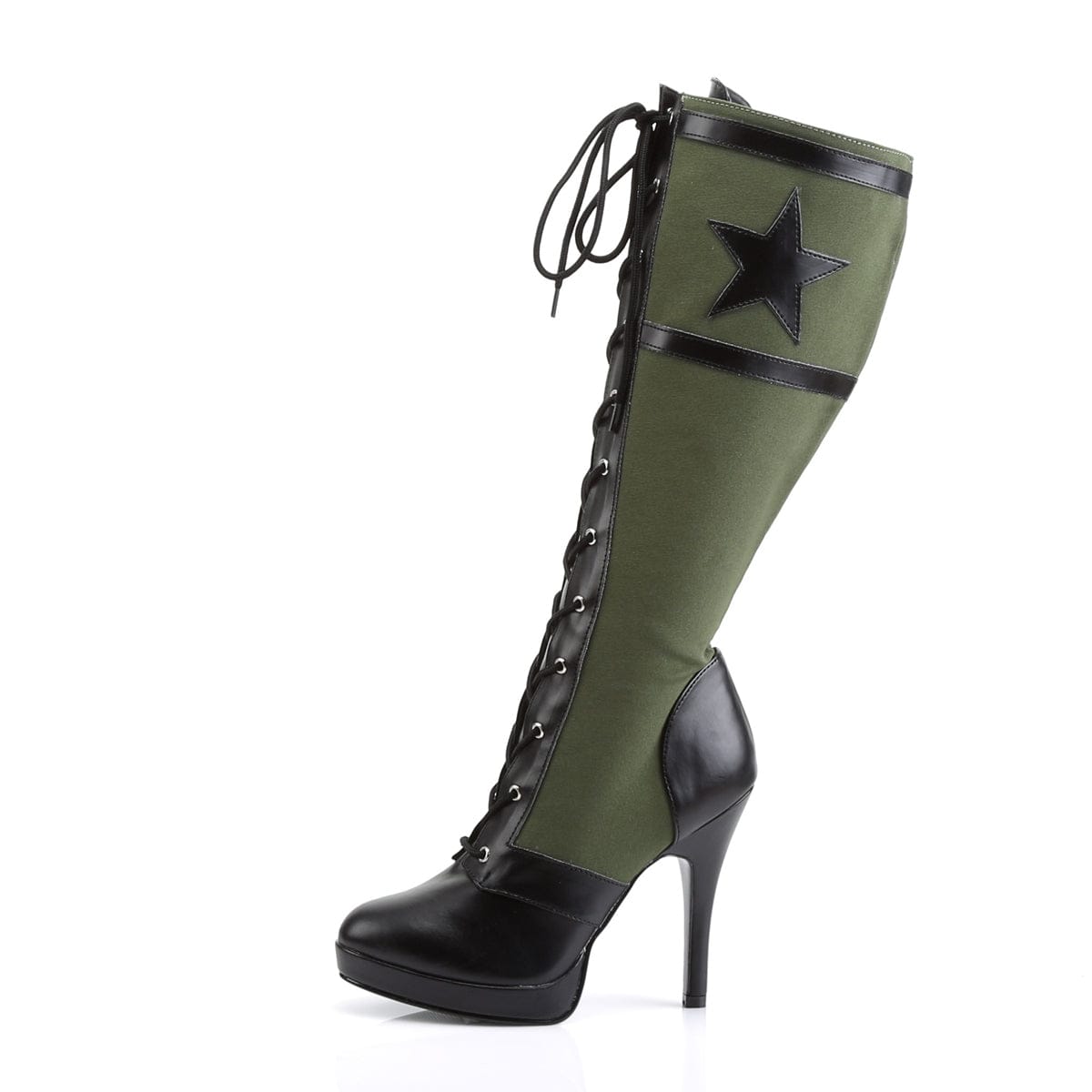 ARENA-2022 Black Pu-Army Green Canvas