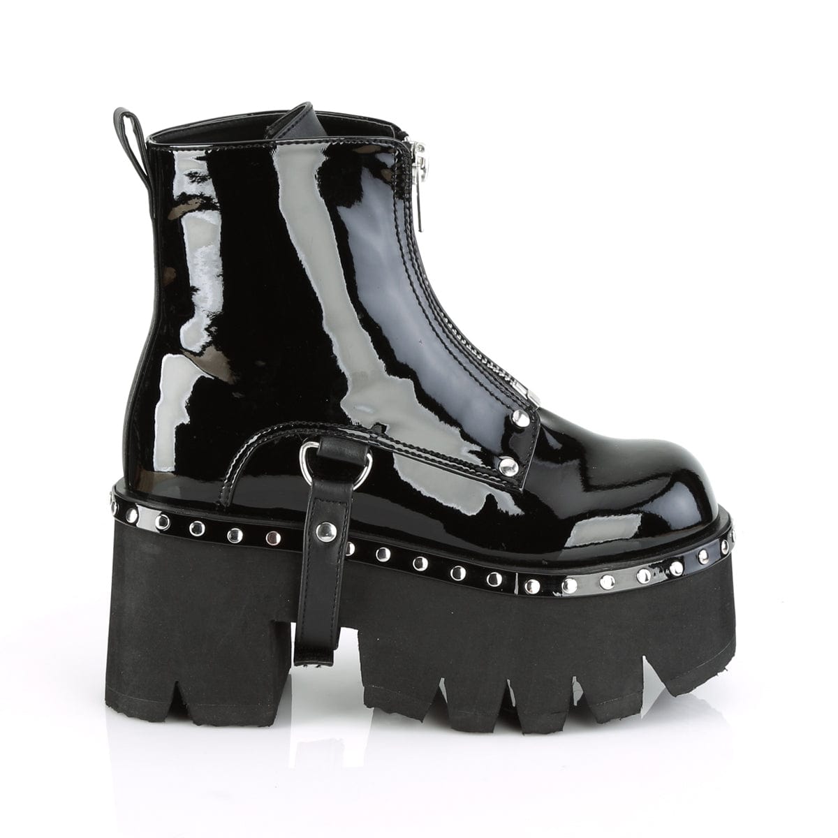 ASHES-100 Black Patent -Vegan Leather