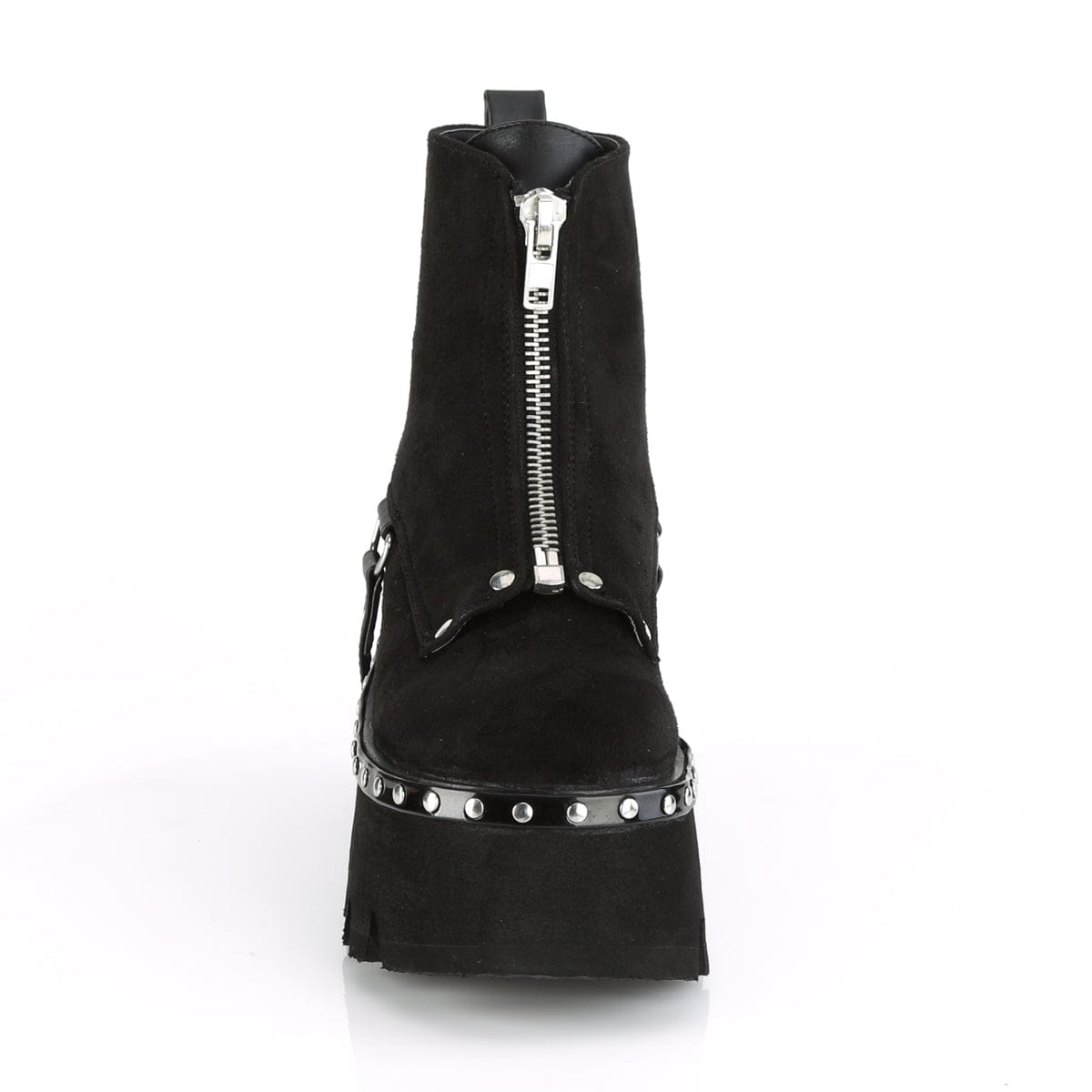 ASHES-100 Black Vegan Suede-Black Vegan Leather