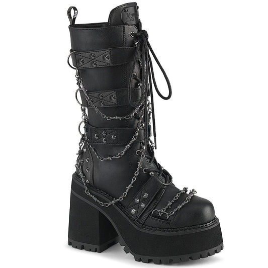 ASSAULT-117 Black Vegan Leather