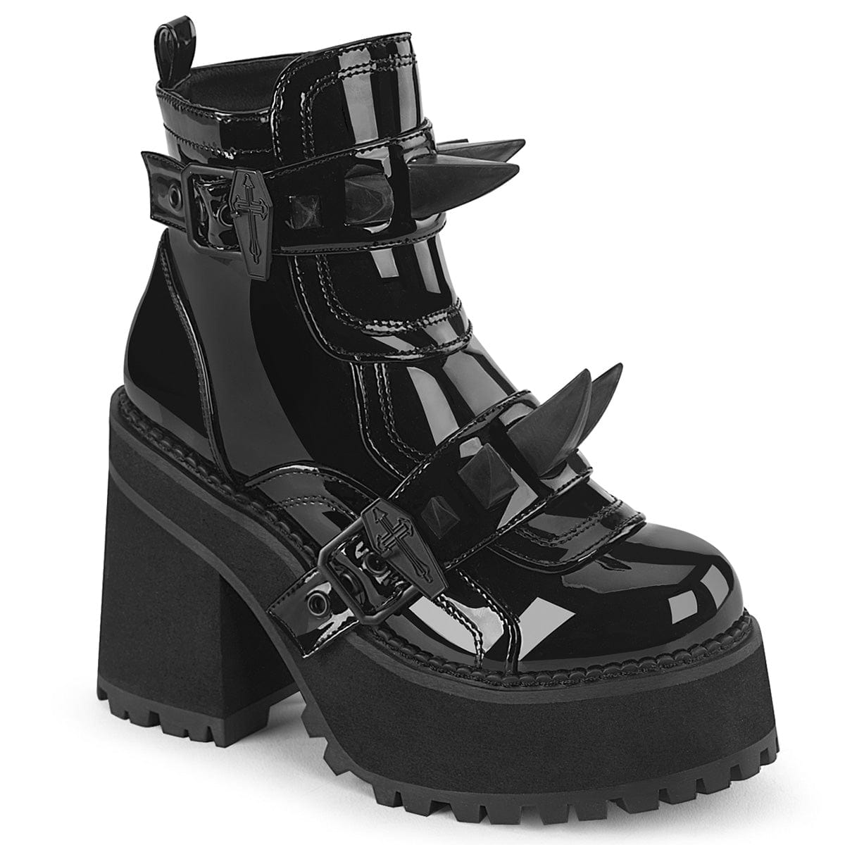 ASSAULT-72 Black Patent Demonia US Size (Women's): 6