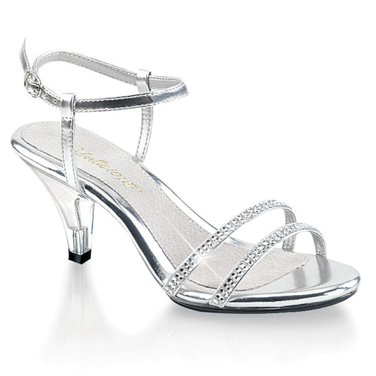 BELLE-316 Silver Metallic Pu/Clear CURRENT Fabulicious US Size (Women's): 5