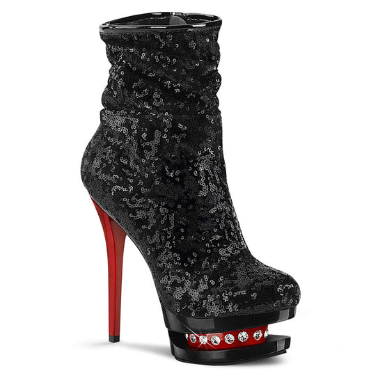 BLONDIE-R-1009 Black Sequins/Black-Red