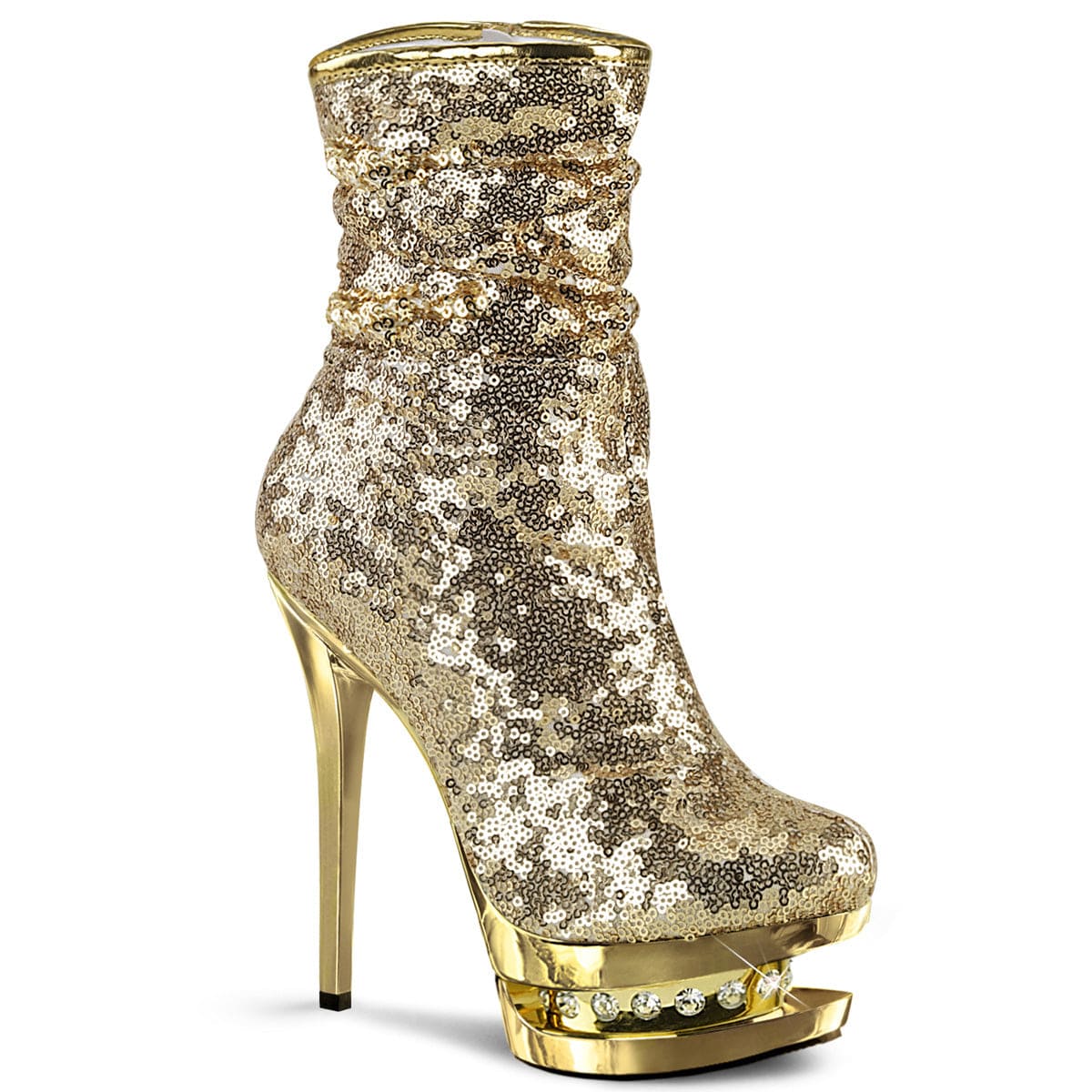 BLONDIE-R-1009 Gold Sequins/Gold Chrome