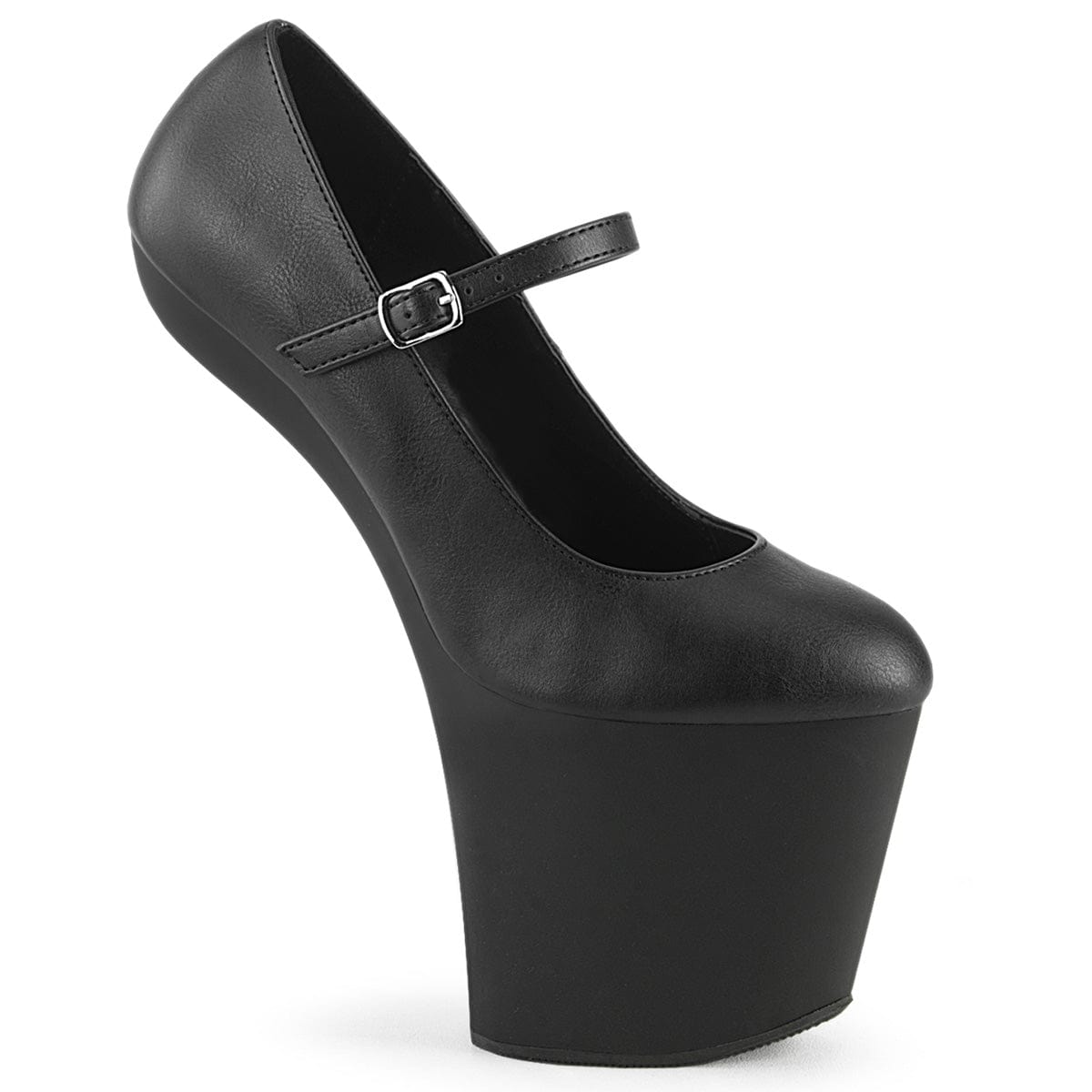 CRAZE-880 Black Faux Leather/Black Matte Pleaser US Size (Women's): 6