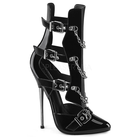 DAGGER-15 Black Pat Stilettos Devious US Size (Women's): 5