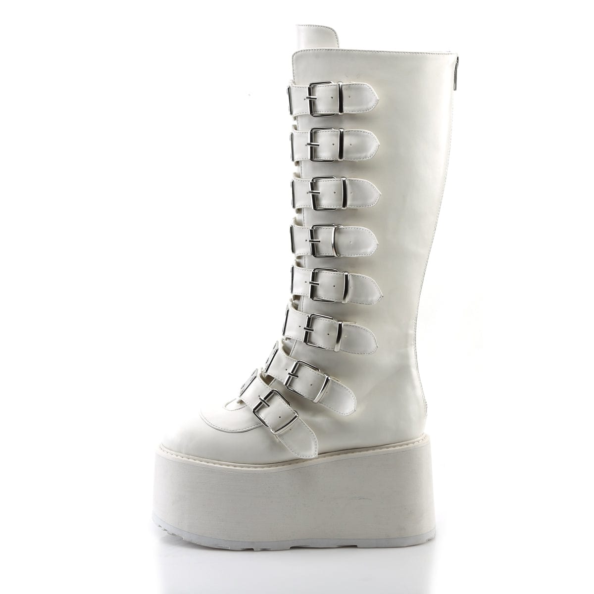 DAMNED-318 White Vegan Leather