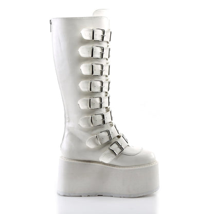 DAMNED-318 White Vegan Leather