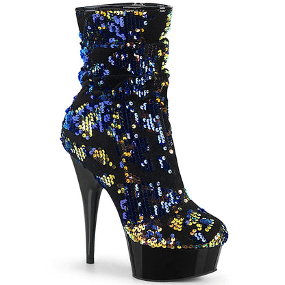 DELIGHT-1004 Blue Iridescent Sequins/Black