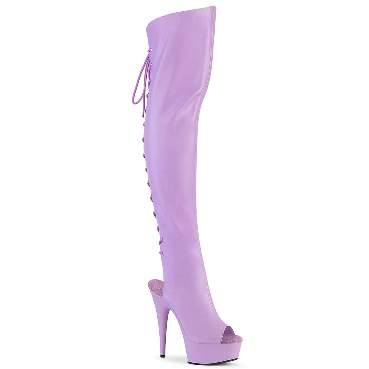 DELIGHT-3019 Platform Shoes Lavender Faux Leather/Lavender Matte