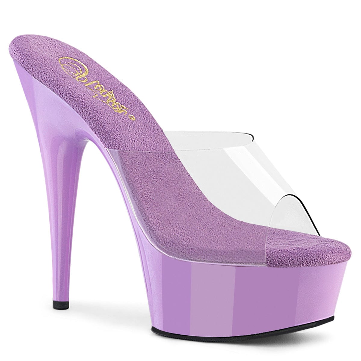 DELIGHT-601 Platform Shoes Clear/Lavender