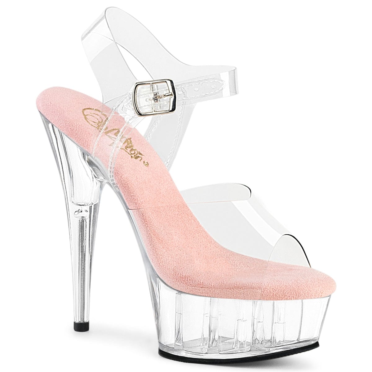 DELIGHT-608 Platform Shoes Clear-Baby Pink/Clear