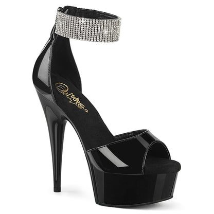 DELIGHT-625 Black Patent/Black Pleaser US Size (Women's): 5