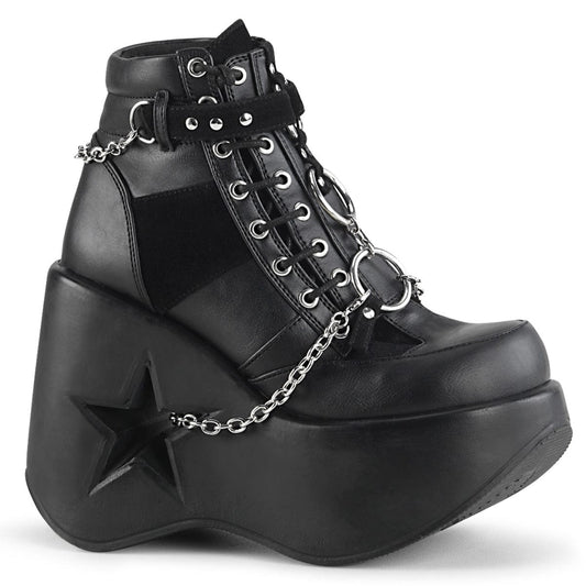 DYNAMITE-101 Black Vegan Leather-Vegan Suede