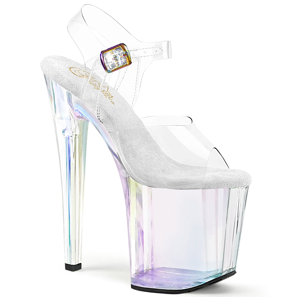 ENCHANT-708HT Clear/ Hologram graphic Tinted Pleaser US Size (Women's): 5