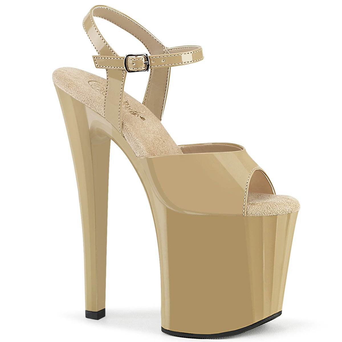 ENCHANT-709 Cream Patent/Cream Pleaser US Size (Women's): 5