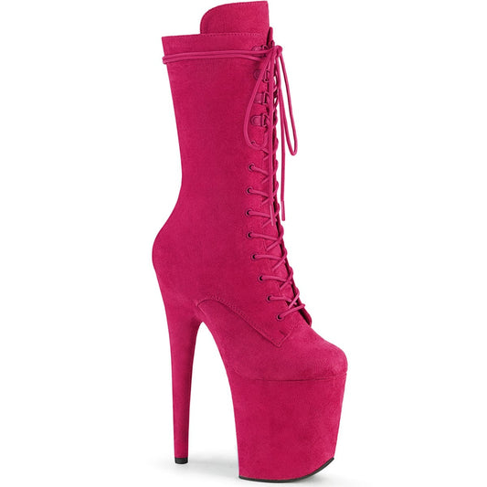 FLAMINGO-1050FS Hot Pink Faux Suede/Hot Pink Faux Suede