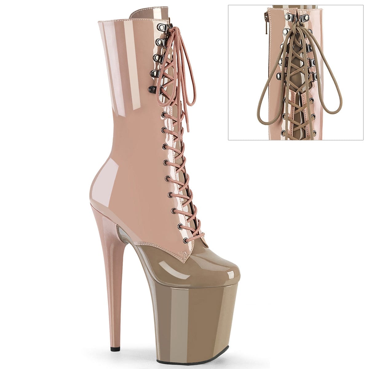 FLAMINGO-1054DC Dusty Pink-Sand Patent/Dusty Pink-Sand Pleaser US Size (Women's): 5