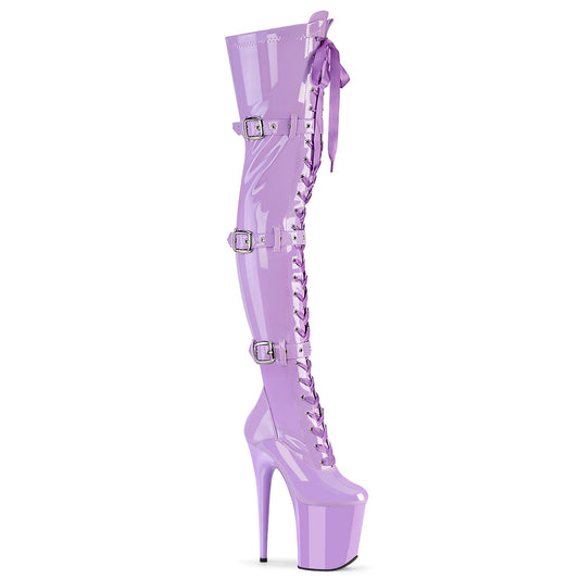 FLAMINGO-3028 Lavender Stretch Pat/Lavender Platform Shoes