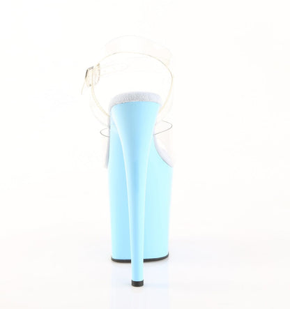 FLAMINGO-808 Platform Shoes Clear/Baby Blue