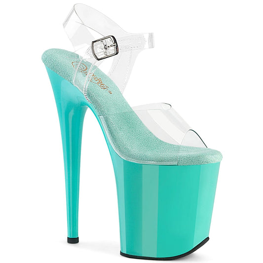 FLAMINGO-808 Platform Shoes Clear/Aqua