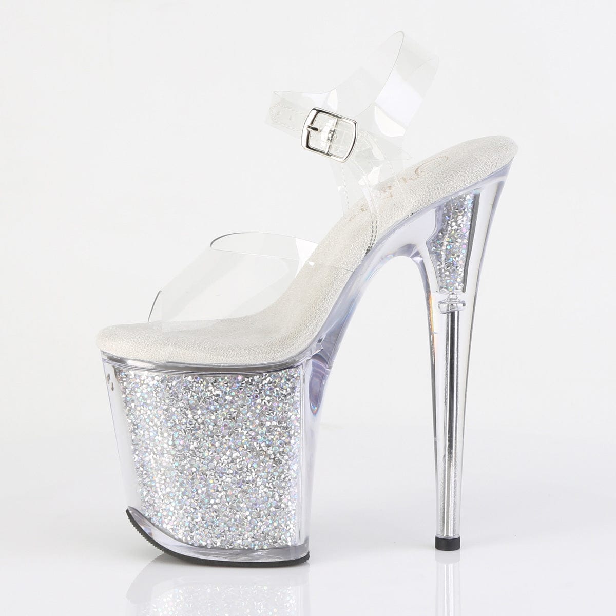 FLAMINGO-808RSI Clear/Clear-Silver AB RS Platform Heels Pleaser US Size (Women's): 5