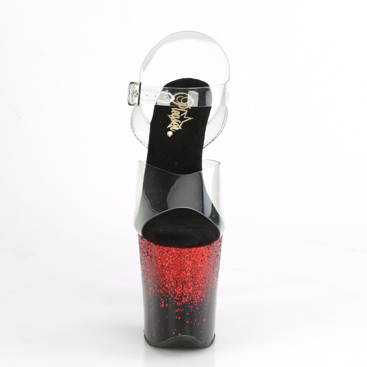 FLAMINGO-808SS Clear/Black-Red Multi Glitter