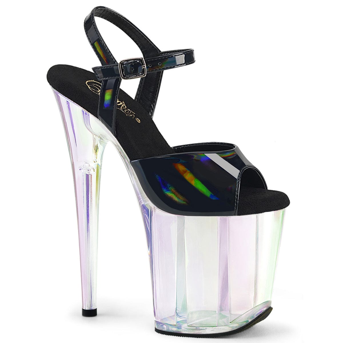 FLAMINGO-809HT Black Hologram Patent/ Hologram Tinted Pleaser US Size (Women's): 5