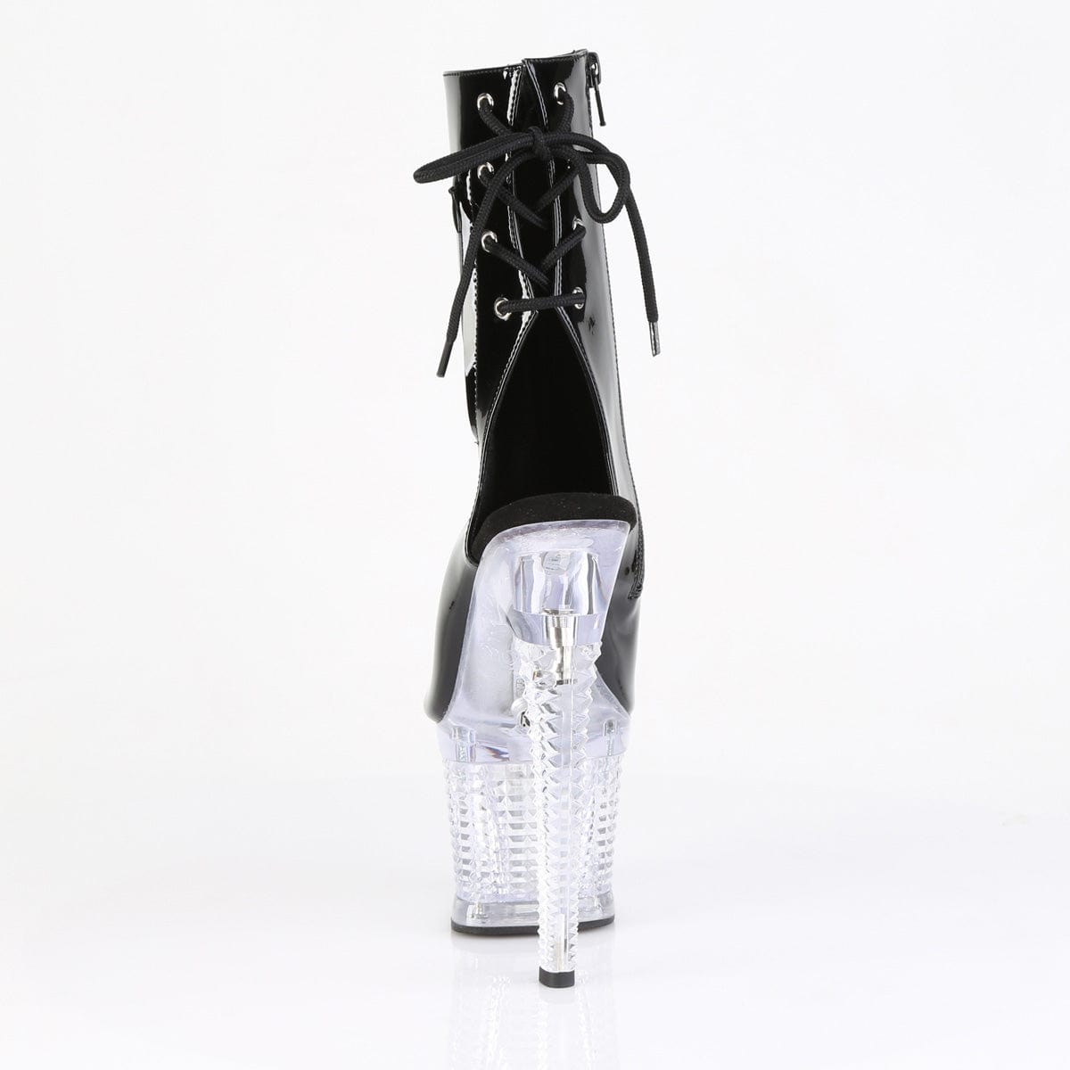 FLASHDANCE-1018SPEC Black/Clear Light-Up Boots Pleaser US Size (Women's): 6