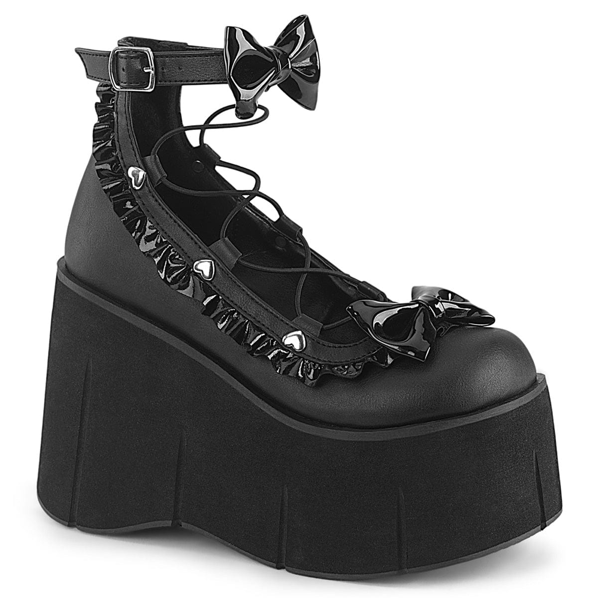 KERA-18 Black Vegan Leather Demonia US Size (Women's): 5