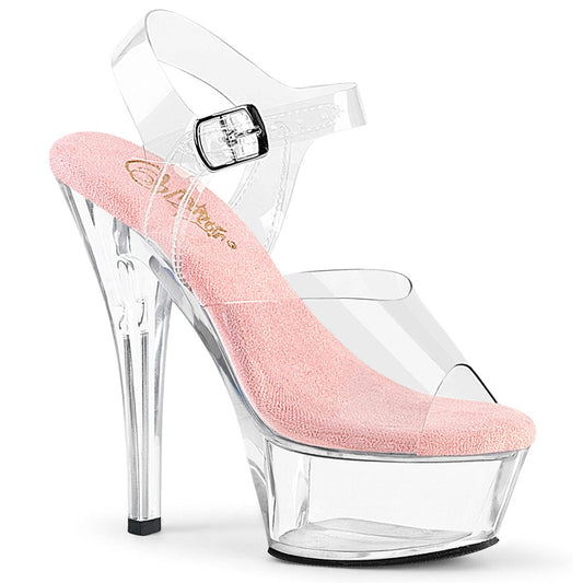 KISS-208 Platform Shoes Clear-Baby Pink/Clear