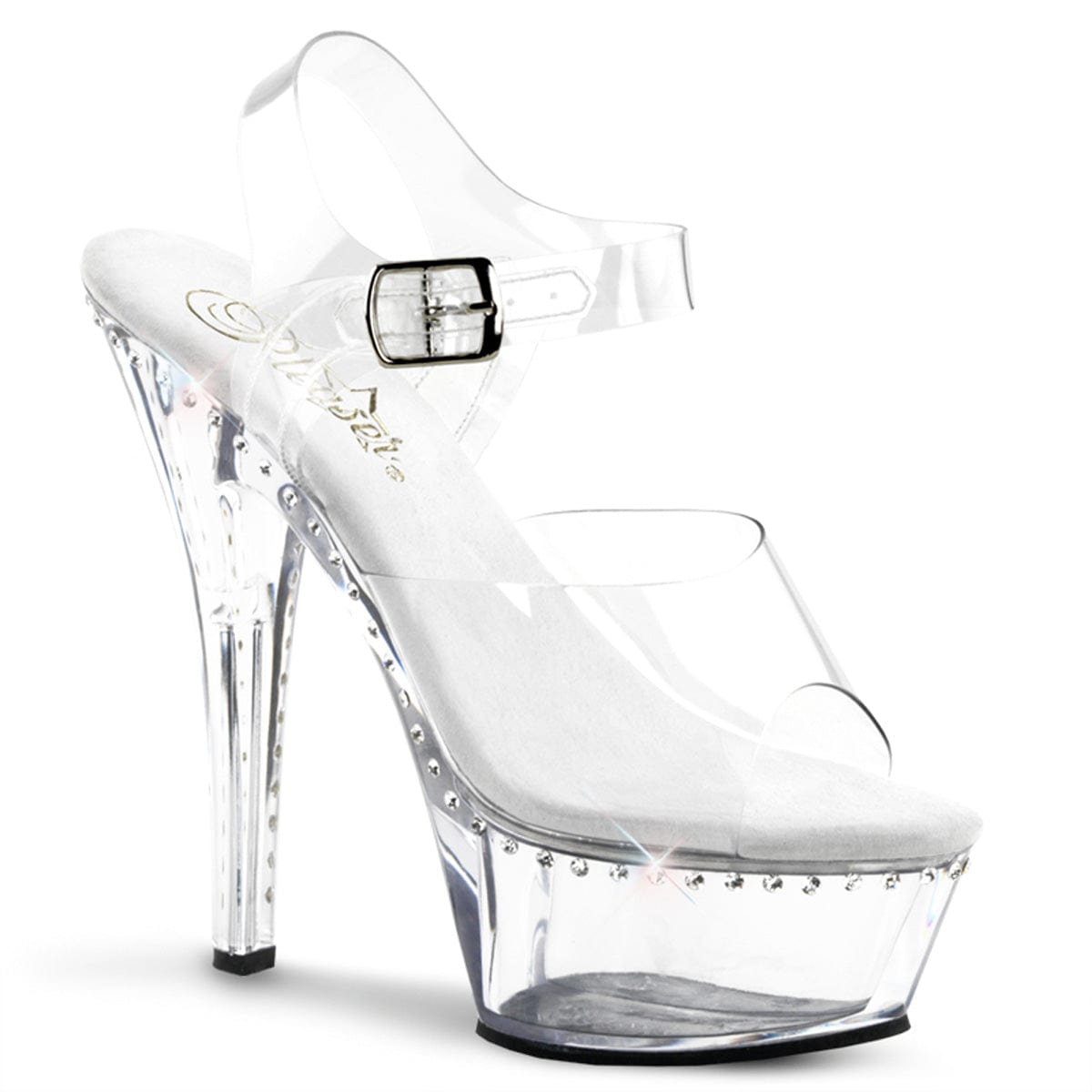 KISS-208LS Clear/Clear Platform Sandal Pleaser US Size (Women's): 5