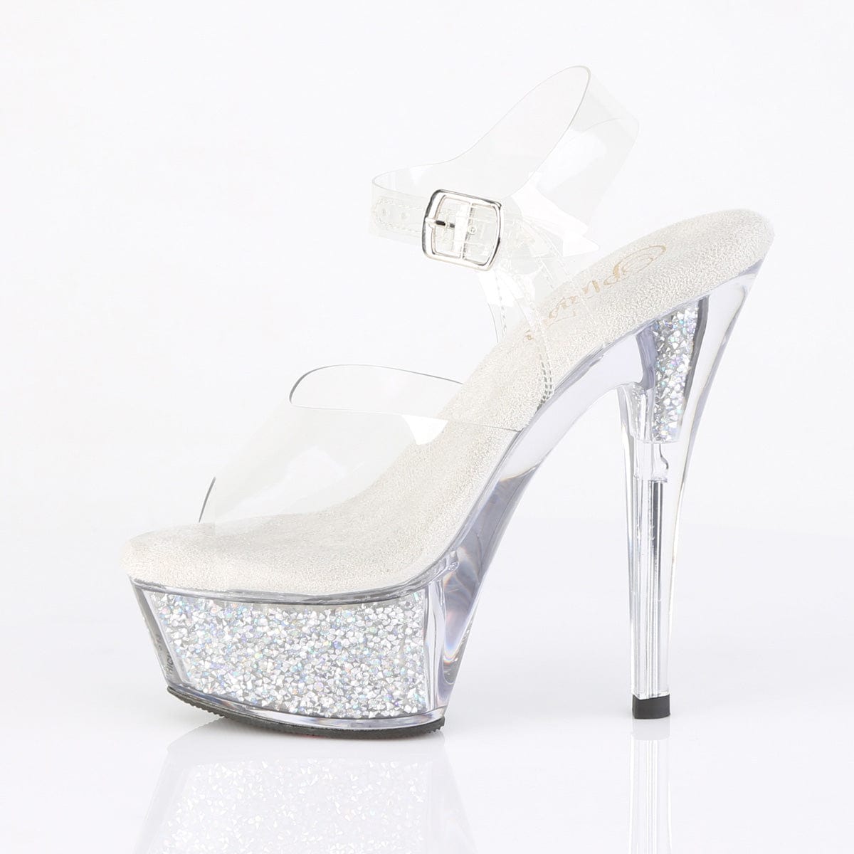 KISS-208RSI Clear/Clear-Silver AB RS Platform Heels Pleaser US Size (Women's): 5